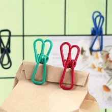 30/10 piezas Pinzas/Pinzas para alimentos, pinzas de autoservicio para sándwiches - pinzas metálicas multiusos y de colores para cocina y hogar, pinzas de cierre para bolsas de alimentos con acción de resorte, pinzas de alambre metálico de agarre fuerte para organizar y decorar, paquete de 12 pinzas metálicas de colores brillantes surtidos, perfectas para cerrar bolsas de aperitivos, colgar fotos y proyectos de manualidades DIY, una solución duradera y confiable para las necesidades diarias, incluidas opciones en verde, rojo, azul y negro.