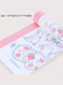 2 件/4 件可爱塑料垃圾袋，家用，可爱兔子和熊印花，加厚，大号，带抽绳