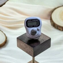 1 pieza Contador de anillos electrónico, Contador digital portátil para aliviar el estrés, para oración, entrenamiento, yoga, conteo, contador de anillos para dedos, estilo de anillo con pantalla digital y conteo electrónico
