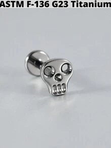 1PC G23 Titanium Bat Internal Thread Labret Lip Rings Pumpkin/Sword Ear Cartilage Tragus Helix Earring Lobe Piercing Jewelry - Titanium Plating Original Color - View 13