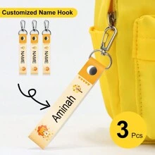 Create A Unique Identity With Personalized Name Keychains And Bag Charms Made From Premium Leather, Perfect For School, Water Bottles, Umbrellas, And Preventing The Loss Of Car Keys. - School Bag Buckle - View 10