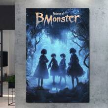 Mystical Girl Group Canvas Painting,  Fantasy Wall Art,  Whimsical Home Decor,  Magical Realism Print