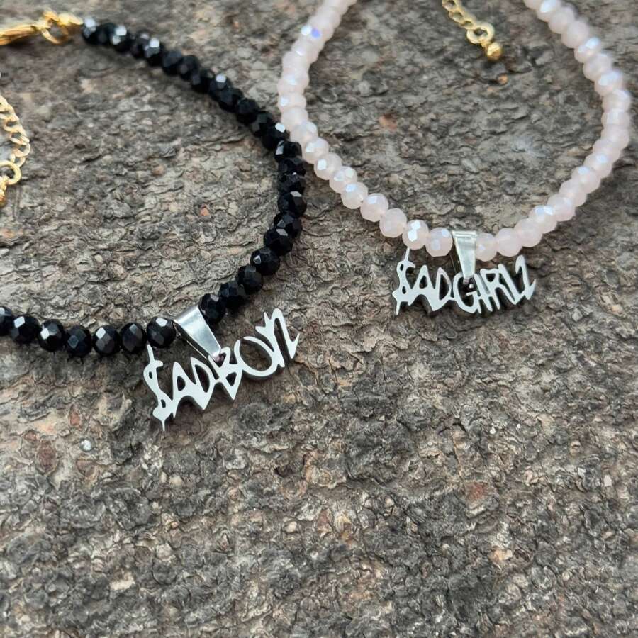 Pulseras De Pareja Junior H Acero Inoxidable - Negro - Ver 1