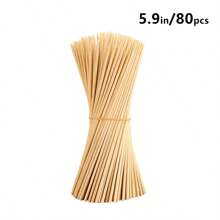 80/160 Pcs Disposable Bamboo Skewers, Perfect For Summer BBQ Season, Roasted Sausage, Chicken Skewers, Grilled Snacks, Camping Accessories, BBQ Sticks, Fruit Skewers, DIY Wooden Picks, Suitable For Outdoor Camping, Home, And Food Stalls