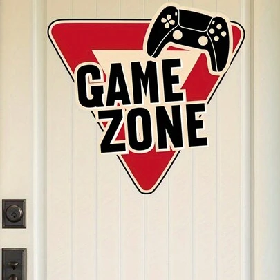 1 Pc Home Decorations Gamer Zone Door Decal Gamer Wall PVC Sticker, Controller Video Game Art Decal For Living Room, Bedroom, Home Decor Gifts Birthday Graduation Room Decor Wall Decor Bathroom Decor Bedroom Decor Room Decoration Stuff Living Room Decor House Decor Home Decor Living Room Wall Paper Stickers Personalised Stickers School Decor School Surprise Dormitory Decor Back To School School Supplies