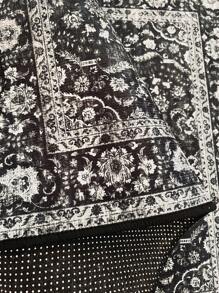 1 件复古宫廷风格地毯，波西米亚几何图案涤纶矩形印花地毯，易于清洁和机洗，适用于走廊、楼梯、入口、卧室、家居装饰 - 彩色 - 查看 7