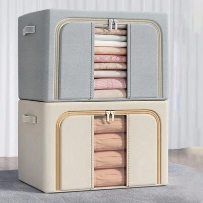 Cesto portaoggetti pieghevole per la casa, borsa da stoccaggio di grande capacità, scatole per il ricovero di coperte di cotone, cappelli, sciarpe, organizer per armadio