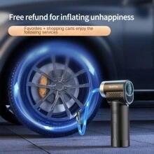 Máy bơm lốp điện cầm tay không dây 150PSI, máy nén khí cầm tay cho ô tô, xe máy, xe đạp, bóng, bơm hơi hiệu quả mọi lúc, mọi nơi, màn hình kỹ thuật số, đèn LED, công cụ khẩn cấp dễ sử dụng - màu đen - Xem 4