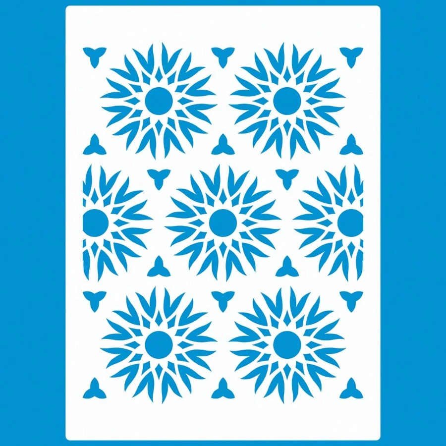 Stencil 21 X 29 FLOWER BACKGROUND Hollow Mold Painting Fabric MDF Wood Wall T-Shirt Cloth Plate