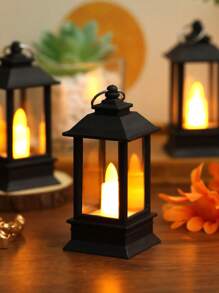 1 szt. Miniaturowa, ręczna, dekoracyjna lampka LED, zasilana bateryjnie, mała lampka nocna do dekoracji domu, lampka ozdobna ze świecą LED, mała lampka wiatrowa do dekoracji biurka, odpowiednia do dekoracji przyjęć, stołu jadalnego, lampionów ślubnych, oświetlenia do dekoracji stołu świątecznego