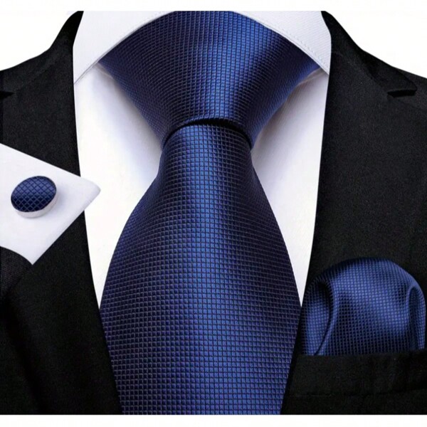 Gravata Masculina Azul Marinho Semi Slim várias ocasiões