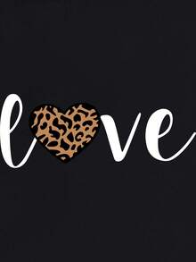 女款常规春夏字母印花T恤，女款休闲舒适圆领短袖T恤，女款黑色上衣，春夏服饰，音乐节服饰