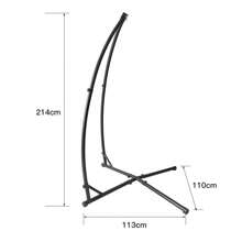 Höhe 215cm Hängemattenstütze, Gestell für Hängesessel, Stahlgestell für Hängestuhl, 110 x 113cm, Innen- und Außenbereich