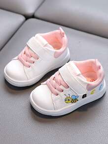 1 par de zapatos de primavera y otoño para niños de 1 a 4 años, zapatos de interior y exterior de moda y lindos, con suela blanda antideslizante y resistente al desgaste, con , ligeros y cómodos