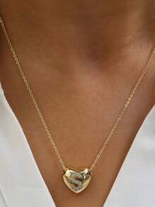 Men's And Women's Gold Letter Pendant Necklace, Simple Multi-Functional Copper Pendant, 26 English Letters, Adjustable Buckle Ring Jewelry - Gold - View 4