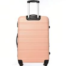 4-Wheel ABS Hard Shell Travel Trolley Suitcase Set, Hand Luggage 28 Inch, Pink - Multicolor - View 3