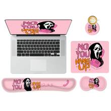 4-Piece Ergonomic Memory Foam Keyboard Wrist Rest, Mouse Pad, Mouse Wrist Rest, Cup Holder Set, Suitable For Laptop, Office, Home, Work, And Gaming