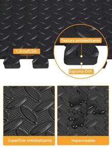 Freedom Tapete Foamy para Ejercicio, Alfombrilla antideslizante de alta densidad, Piso de Foamy de 30 * 30 cm, 1.2 cm de Grosor, Set de 6 Piezas, Material EVA, Fomi para Piso, Ideal para Tapete Gym, Yoga, Ejercicio Resistente