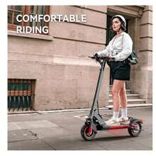 Adult Electric Scooter (Folding Scooter With Seat), 48V/12Ah Large Capacity Battery, 200W Brushless Motor, Range 20-30KM, Colorful Display, 10-Inch Tires, Charging Time 6-8 Hours, A Good Gift For Your Friends At Christmas And New Year. - UK Plug(220-240V) - View 7