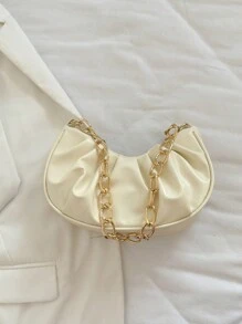Sac froissé avec décoration de chaîne, Valentin