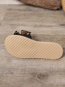 Sandalias planas con lazo para mujer, zapatos de moda con puntera redonda y abierta, antideslizantes, para uso en interior y exterior, calzado casual para mujer - Multicolor - Ver 3