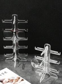 2 piezas Soporte para gafas de sol, estantería de exhibición de gafas de 5 niveles, estantería de exhibición de gafas transparente para almacenamiento y exhibición de gafas