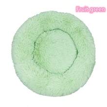 Cama para mascotas súper suave, tamaño completo, lavable, cama tipo dona cómoda y acogedora, adecuada para el invierno - Fruta verde - Ver 9