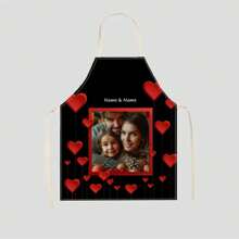 1 pièce Tablier de chef personnalisé avec photo pour hommes et femmes. Tablier de cuisine imperméable personnalisé avec image amusante, logo ou nom imprimé. Tablier de chef parfait pour maman