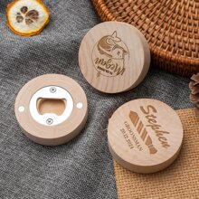 Abrebotellas de madera maciza personalizado con logotipo grabado, abrebotellas de madera sólida personalizado como regalo para padrino de boda, mejor hombre