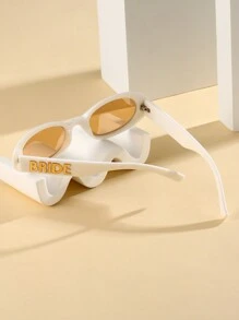 زجاجات نظارة صغيرة بشكل بيضاوي بطراز أبيض لبني كلاسيكي، اكسسوار موضة هدية للنساء والرجال، مناسبة للزفاف والحفلات وأيام الصيف والشاطئ والرحلات والخارج