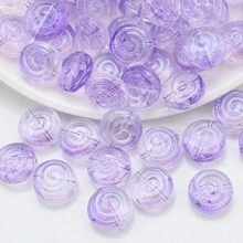 30 Peças Contas Espaçadoras de Cristal de Vidro Coloridas Eletrodepositadas no formato de Pirulito Candy de 12mm e Golfinho de 11*16mm, Material de Artesanato de Joias DIY para Colar, Pulseira, Brinco, Presentes de Feriados e Aniversário