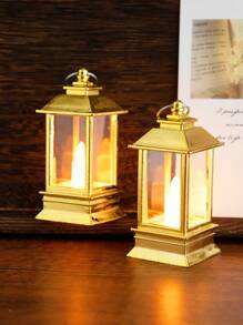 1 szt. Miniaturowa, ręczna, dekoracyjna lampka LED, zasilana bateryjnie, mała lampka nocna do dekoracji domu, lampka ozdobna ze świecą LED, mała lampka wiatrowa do dekoracji biurka, odpowiednia do dekoracji przyjęć, stołu jadalnego, lampionów ślubnych, oświetlenia do dekoracji stołu świątecznego