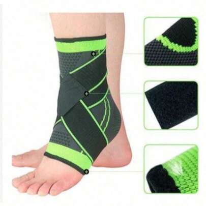 Tornozeleira Anti-Derrapante Ortopédica Ajustável Esportiva Proteção de Joelho