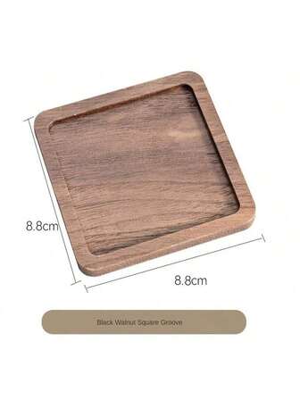 1 套黑胡桃木杯垫、圆形和方形木杯垫、耐热咖啡垫、茶具系列