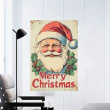 Framed Snowsun   Santa Merry Christmas Vintage  Christmas   For Kitchen Garden Yard Wall Bedroom Club Home Decor