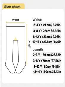 1 Pair Girls Casual Basic Leggings, Suitable For All Seasons (Size: 2-3Y, 3-8Y, 8-12Y, 12-16Y) - White - View 6