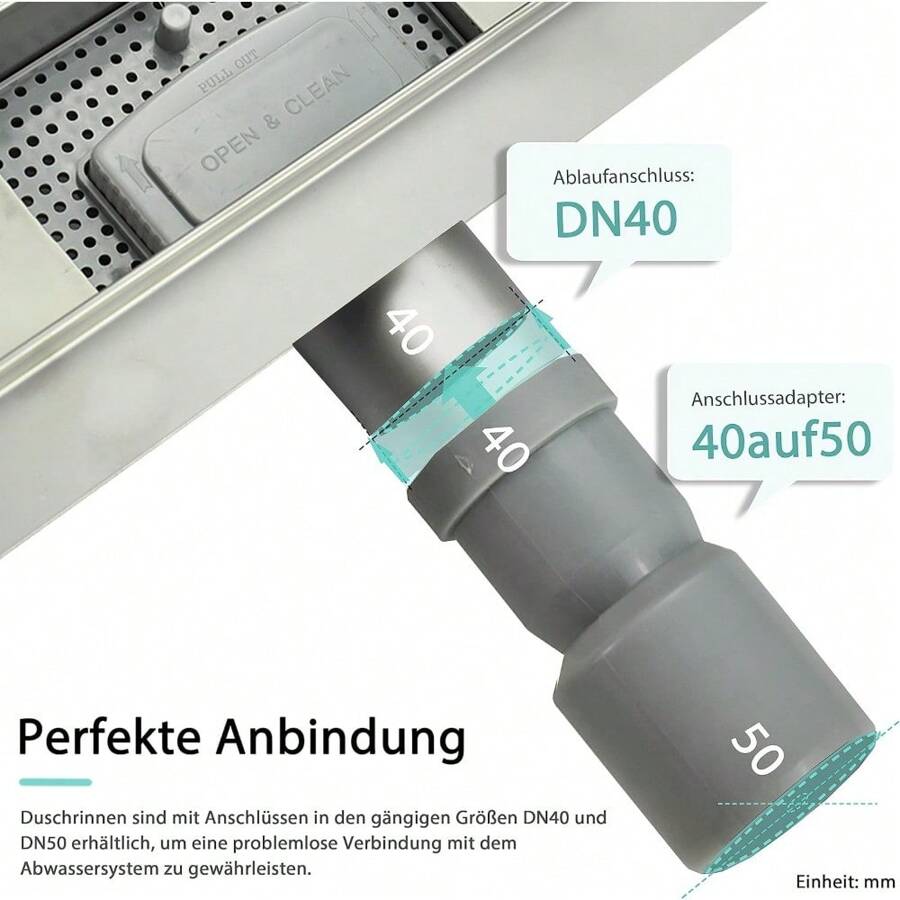 Duschrinnen Siphon Set Mit Geruchsstop - 2 Stück Mit Haarsieb Für Bodenablauf