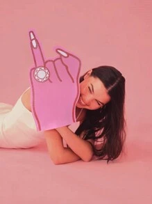 1pc Bachelorette Party Decoration Foam Finger Ring, Engagement Bride Bridesmaid Gift, Wedding Shower Prop, Foam Finger Sleeve