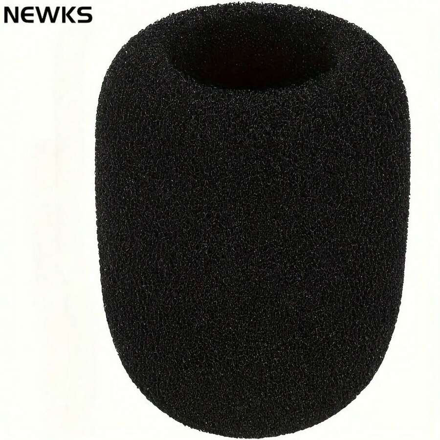 Newks Premium Black Microphone Cover - Thickened Washable Sponge, Breathable,Strong Elasticity