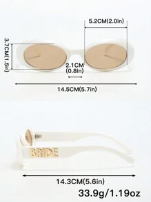 زجاجات نظارة صغيرة بشكل بيضاوي بطراز أبيض لبني كلاسيكي، اكسسوار موضة هدية للنساء والرجال، مناسبة للزفاف والحفلات وأيام الصيف والشاطئ والرحلات والخارج