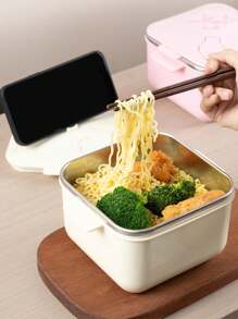 304 Stainless Steel Lunch Box Ramen Bowl, With/Without Stainless Steel Inner Layer, Suitable For Office Workers And Students, Insulated Bento Box Container - Multicolor - View 7