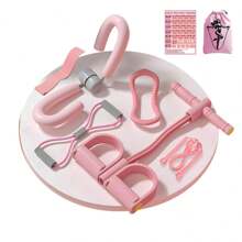 8pcs Yoga Fitness Set - Made Of EVA Material - Includes Resistance Bands, Leg Toner, Jump Rope, Yoga Ring, 8-Shape Resistance Bands, Resistance Bands, Instruction Guide, And Storage Bag - Suitable For Yoga, Pilates, Gym Training And Body Shaping