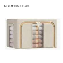 Foldable Clothes Basket Home Storage Bag Large Capacity Clothes Storage Boxes For Cotton Quilt Hat Scarf Storage Box Wardrobe Organizer - Multicolor - View 14