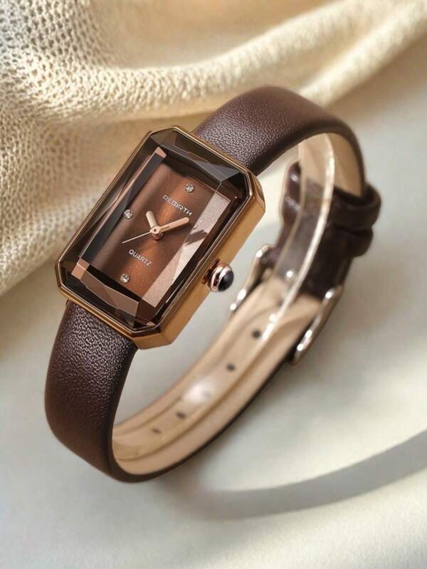 1pc Women's Retro Fashionable Minimalist Quartz Watch, Suitable For Daily Wear