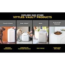 Vittles Vault Outback Stackable Plastic Dry Pet Food Storage Container For Dogs, Gray, 40 Pound Capacity