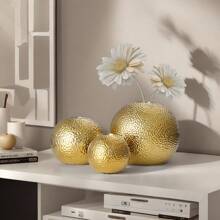 Nordic Minimalist Creative Gold Electroplated Hammered Ceramic Hydroponics Vase, Home Living Room TV Cabinet Decor, Office Desk Dining Table Centerpiece Flower Holder Gifts Birthday Graduation Home Decor Room Decor Flower Vase Glass Vase