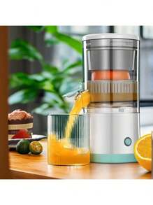 Presse-agrumes électrique, presse orange portable, pour orange, citron et pamplemousse, fonctionnement à un bouton, facile à utiliser et à nettoyer pour la maison, le dortoir, les voyages et l'extérieur