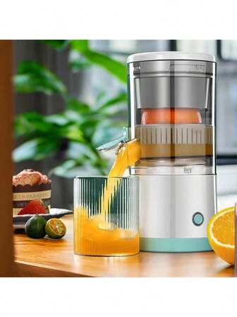 Exprimidor eléctrico de cítricos, prensa portátil para naranja, limón y pomelo, de un solo botón, fácil de usar y limpiar, para uso doméstico, dormitorio, viaje y exterior