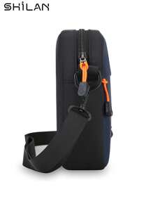 SHILAN 男士时尚斜挎包，休闲风格，大容量，尼龙材质，可调节肩带，可水洗，适合旅行和商务通勤 - 彩色 - 查看 4