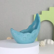 1pc Blue Moon Flower Pot Resin Craft Decor